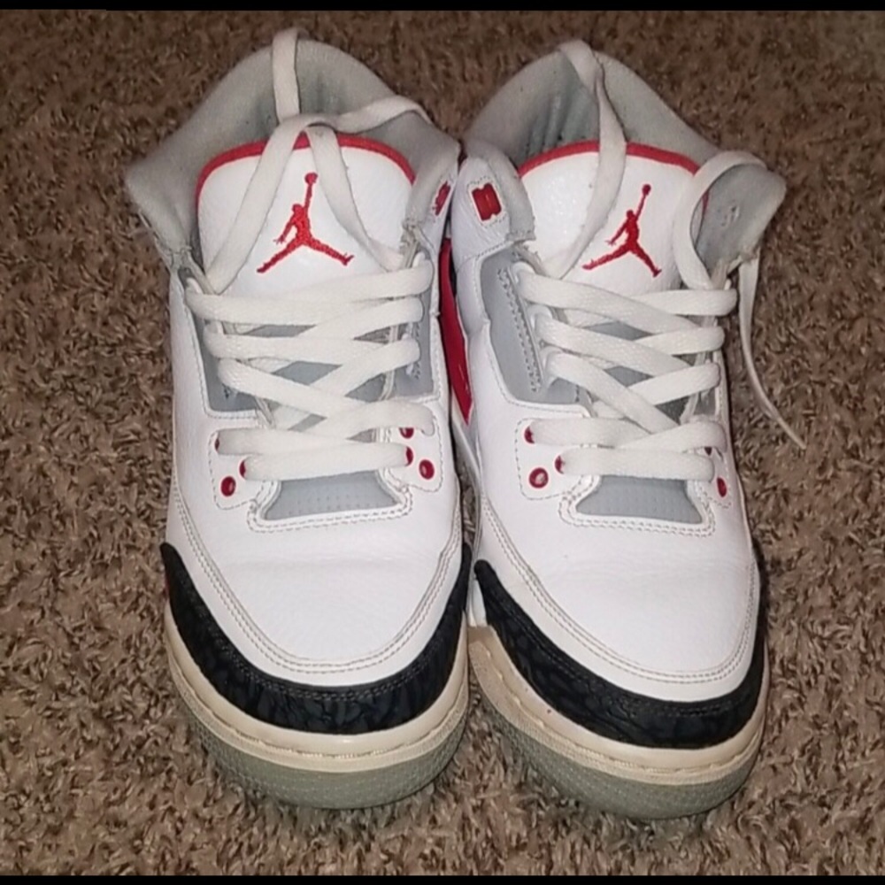 Fire Red Jordan 3s